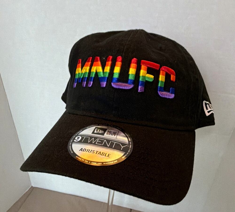 New Era 9TWENTY Minnesota United FC Pride Rainbow Embroidered Hat Black One Size